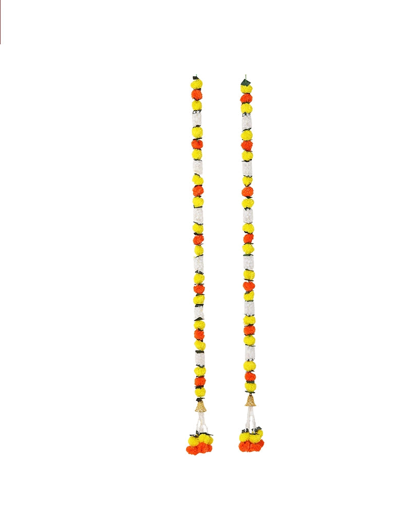 Artificial Marigold Flower Mala Toran for Festival & Housewarming Decor