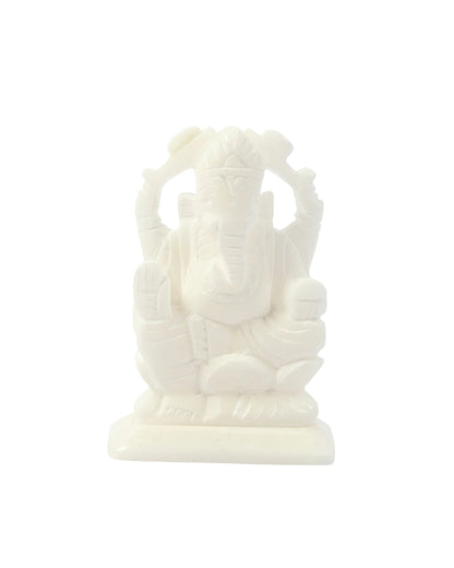 Lord Ganesha Marble Murti for Wisdom, Prosperity, and Daily Worship