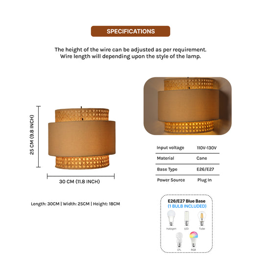 Wall Lamp | Bamboo Wall Lamp | Wall Mount Lights | Wall Lamps For Bedroom