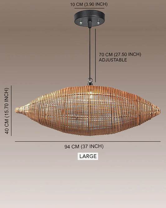 Elegant Rattan Hanging Lamp for Hall and Living Area