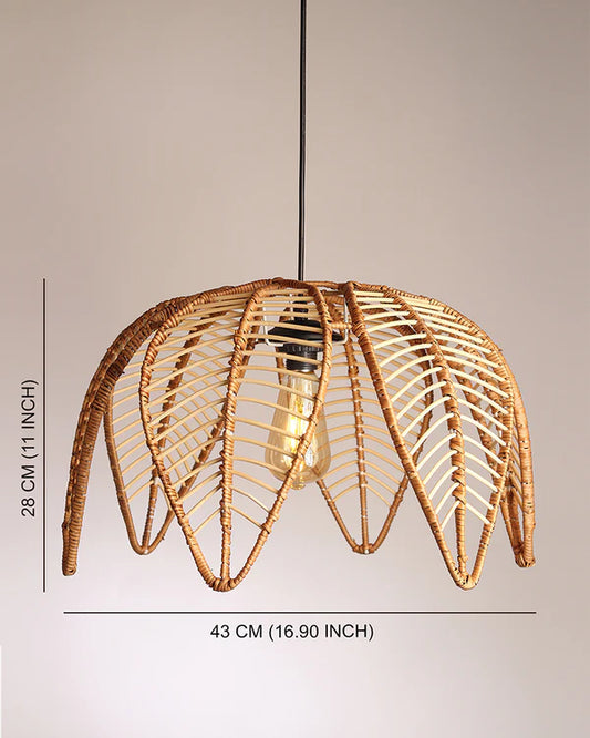 Artistic Rattan Ceiling Light for Cafe and Restaurant