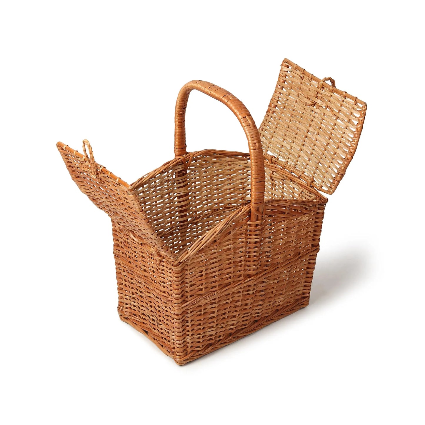Multi-Purpose Wicker Picnic Basket for Outdoor Meals, Snacks & Food Carry