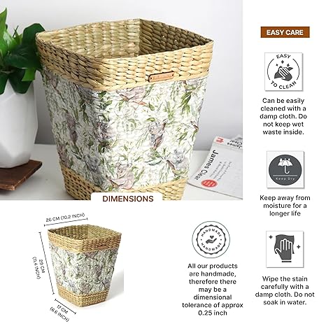 Seagrass Waste Bin Basket for Home, Kitchen, and Dry Waste