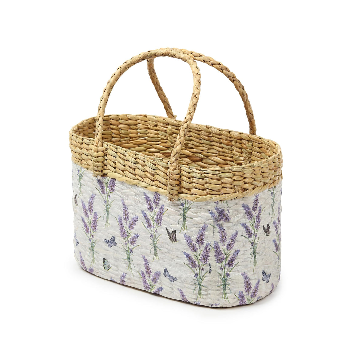 Handwoven Large Seagrass Picnic Basket for Outdoor Dining and Travel Storage