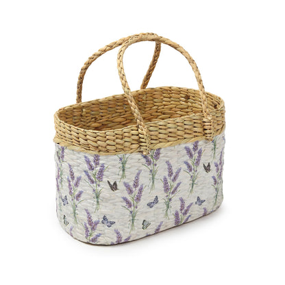 Handwoven Large Seagrass Picnic Basket for Outdoor Dining and Travel Storage