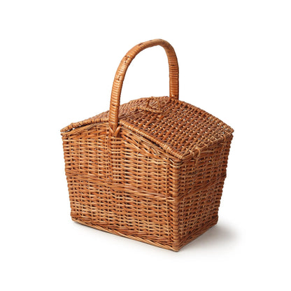Multi-Purpose Wicker Picnic Basket for Outdoor Meals, Snacks & Food Carry