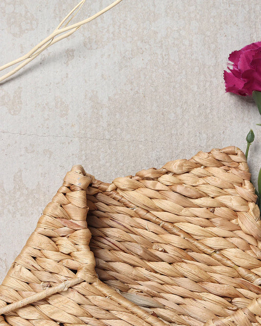 Handwoven Seagrass Envelope Basket for Storage and Home Decoration