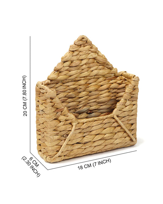 Handwoven Seagrass Envelope Basket for Storage and Home Decoration