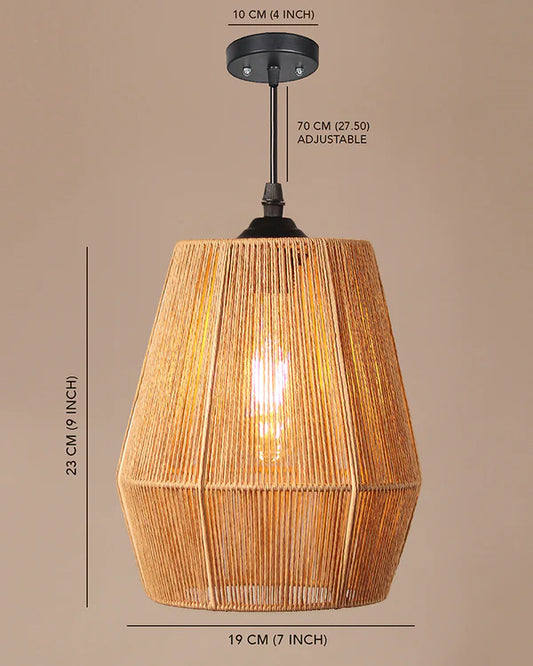 Jute Rope Pendant Lamp for Home Decor and Hall