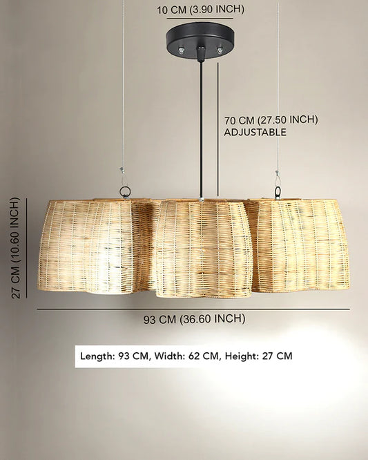 Stylish Rattan Ceiling Light for Balcony and Patio