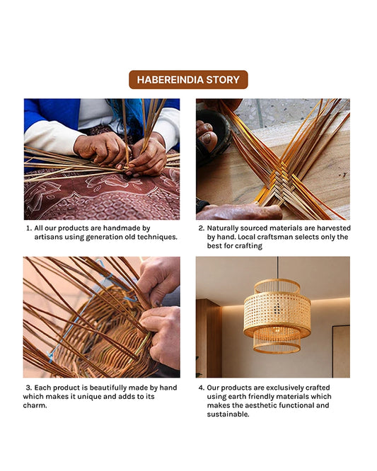 Decorative Bamboo Hanging Lamp for Bedroom and Study Room