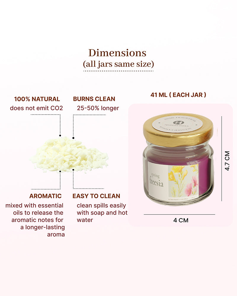 Set of 6 Scented Aroma Candles, 26gm Each 6-8H Burn | Fragrance Candle Set for Gifting