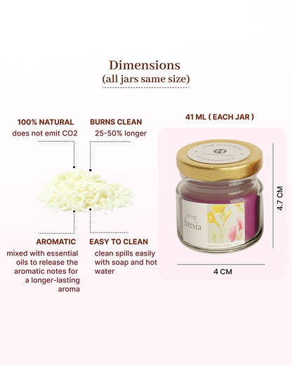 Set of 6 Scented Aroma Candles, 26gm Each 6-8H Burn | Fragrance Candle Set for Gifting