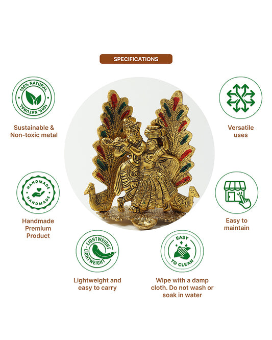 Radha Krishna Idol & Figurine for Home | God Idol for Pooja Room | Krishna Statue
