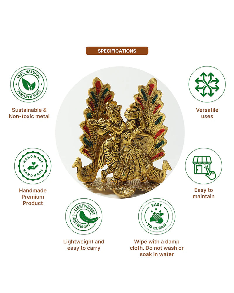 Radha Krishna Statue for Home and Pooja Room, Decorative God Idol Figurine