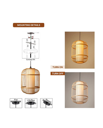 Decorative Bamboo Ceiling Light for Dining Room and Lounge