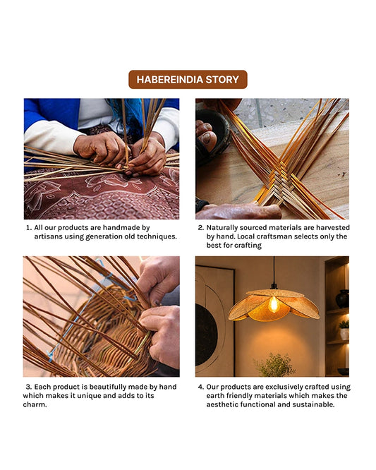 PVC Rattan Pendant Lampshade for Ceiling Lighting and Home Décor
