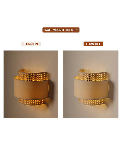 Stylish Rattan Wall Lamp for Balcony and Hall