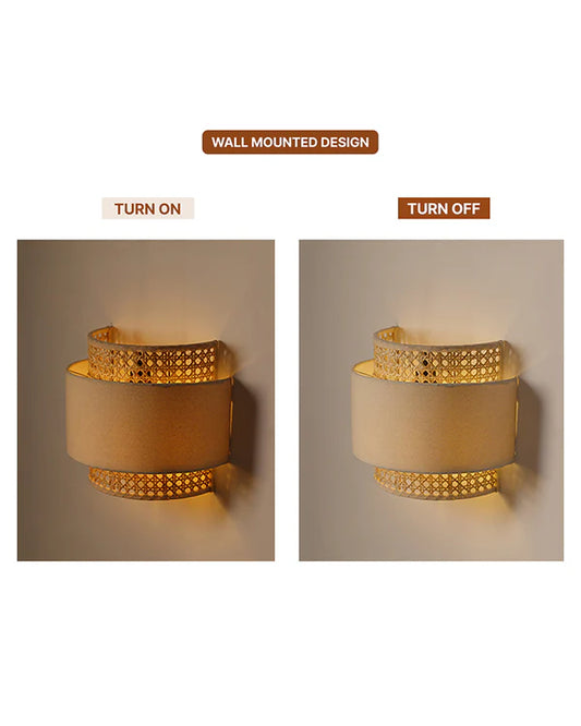 Stylish Rattan Wall Lamp for Balcony and Hall