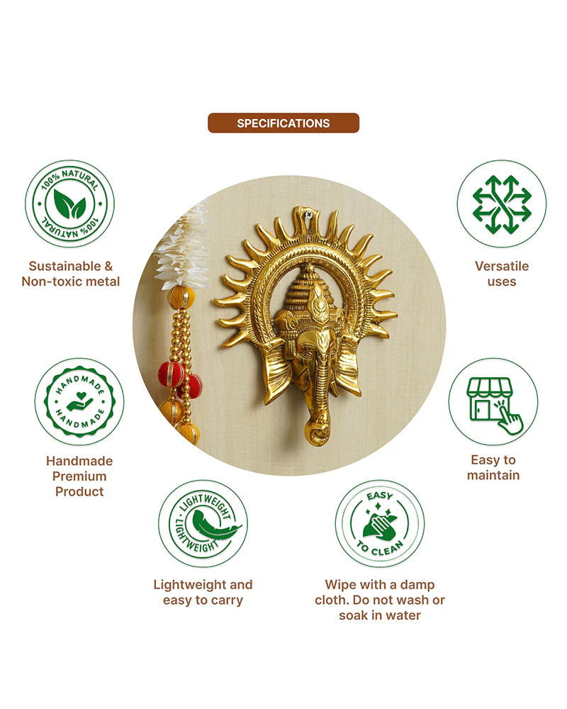 Lord Ganesha Statue, God Idol for Home and Decorative Wall Decor