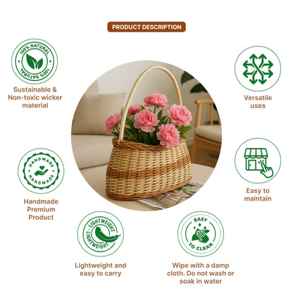 Picnic Baskets | Lunch Bag | Wicker Tiffin Baskets | Fruit & Vegetable Basket