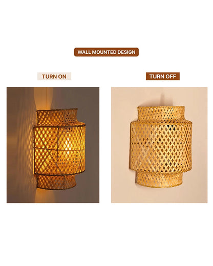 Bamboo Wall Lamp for Balcony and Living Room