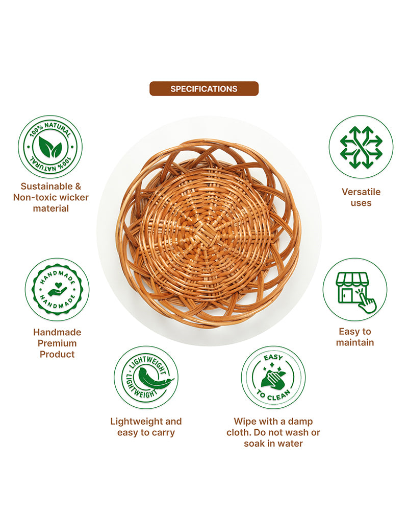 Wicker Baskets | Cane Gift Hamper | Fruit Baskets | Kitchen Storage Basket