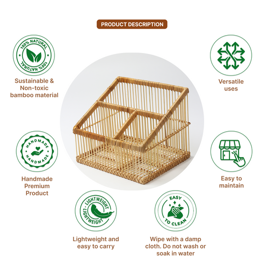 Wardrobe Organizer For Storage | File Storage Organizer | Wicker Bathroom Organiser