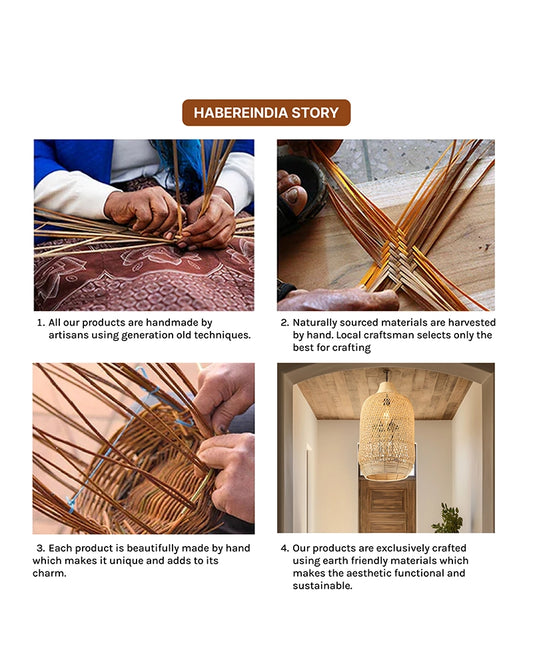 Natural Bamboo Pendant Lamp for Living Room Decoration