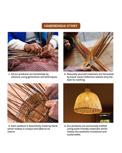 Natural Bamboo Hanging Lamp for Kids Room and Living Room