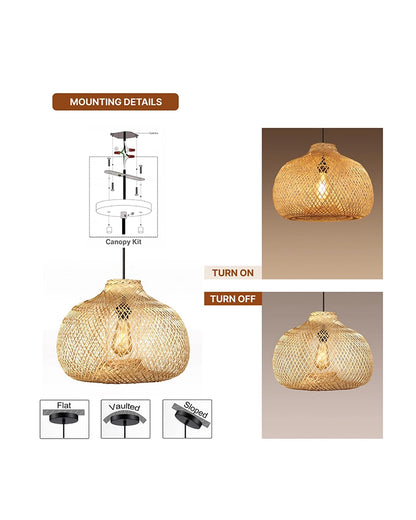 Elegant Bamboo Ceiling Lamp for Home and Balcony