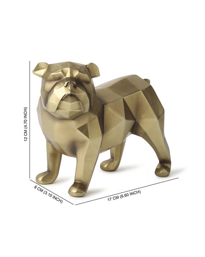 Bulldog Figurine in Polypropylene for Tabletop Decor and Living Room