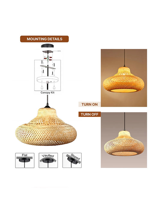 Artistic Bamboo Hanging Light for Home and Balcony