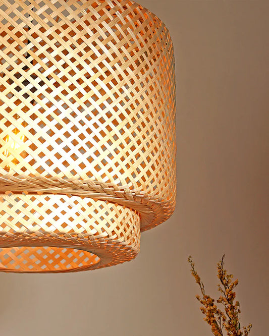 Artistic Bamboo Hanging Light for Living Space and Dining Area