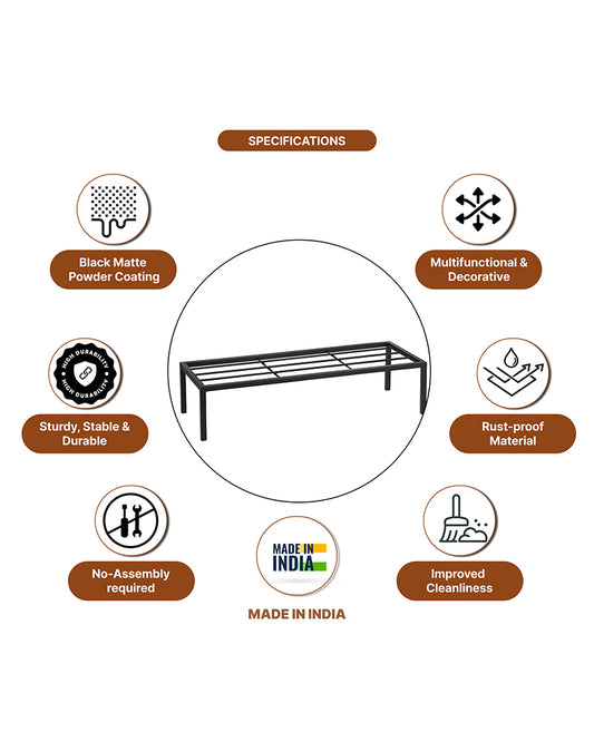 Plant Pot Stand | Garden Pot Stands for Indoor and Outdoor Use | Metal Plant Holder Stand
