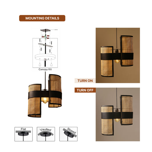 Pendant Lights | Hanging Lamps | Bamboo Ceiling Lamps For Living Room
