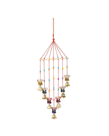 Handmade Ganesha Wind Chime with Bell for Home Decor
