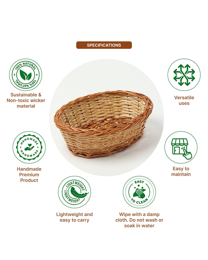 Wicker Baskets | Kitchen Storage Basket | Cane Gift Hamper | Fruit Baskets