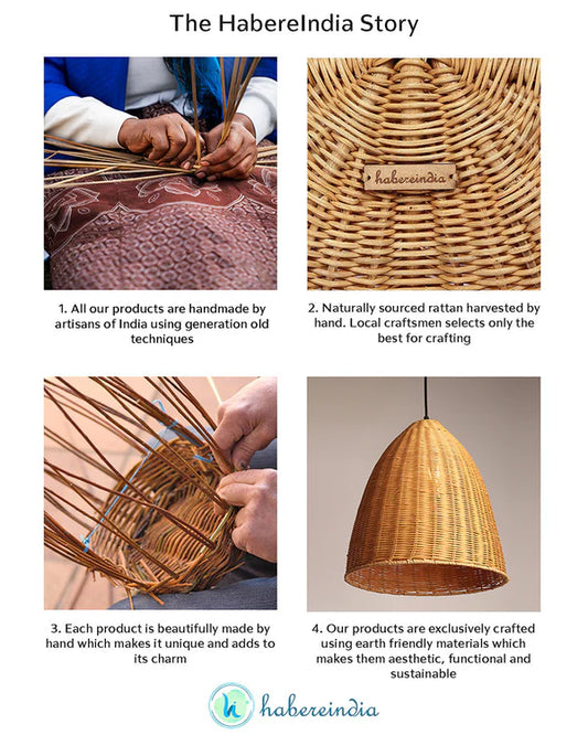 Modern Rattan Hanging Lamp for Bedroom and Study Room