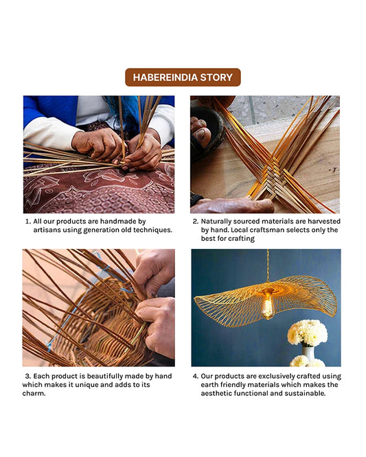 Handmade Bamboo Ceiling Lamp for Living Room Decoration