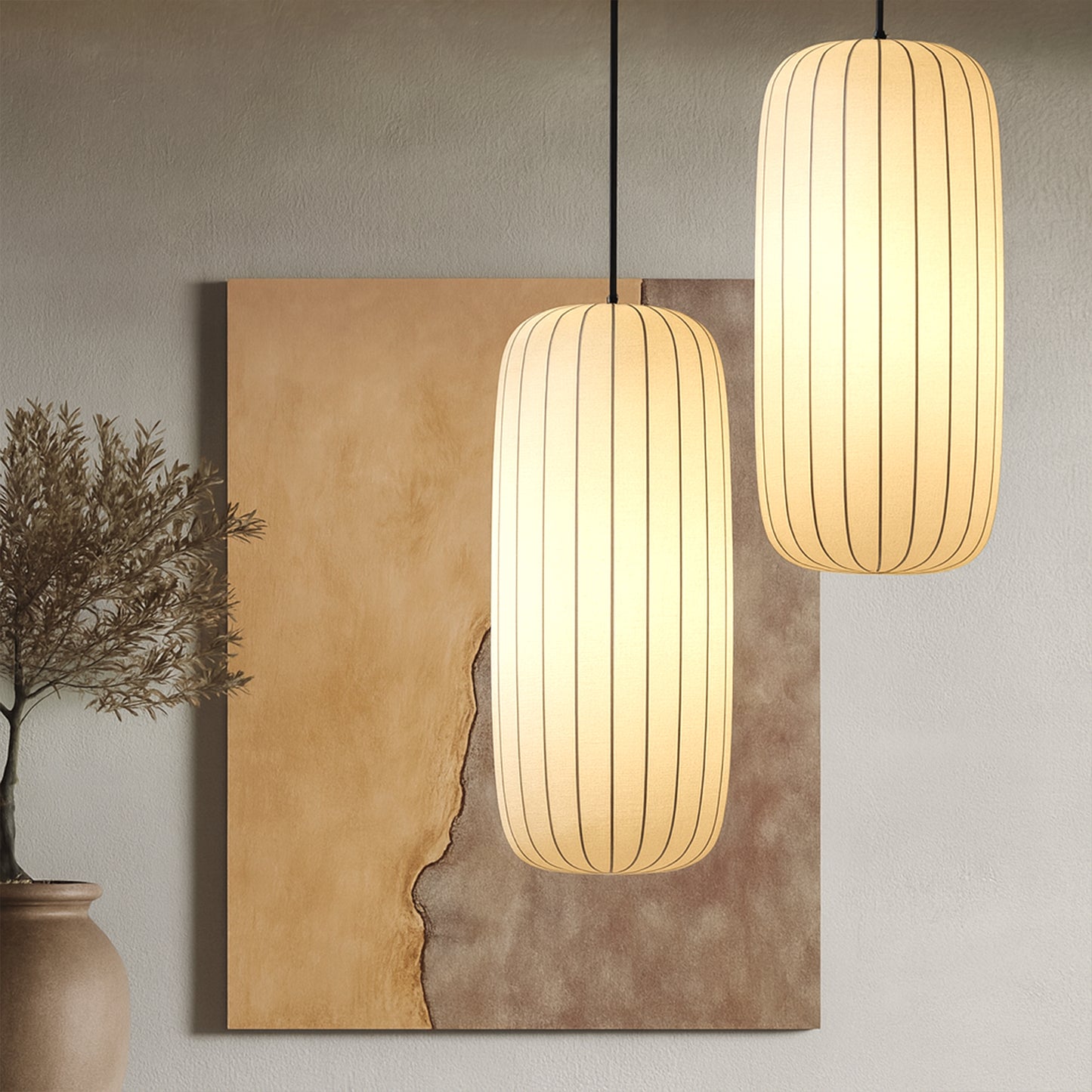 Fabric Pendant Lampshade for Living Room and Dining Area