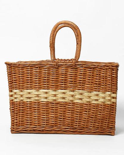 Handmade Seagrass Carry Basket & Shopping Tote