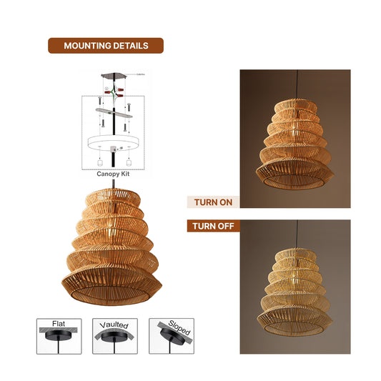 Ceiling Hanging Light and lamp | Bamboo Hanging Lights | Pendant Lights for Ceiling