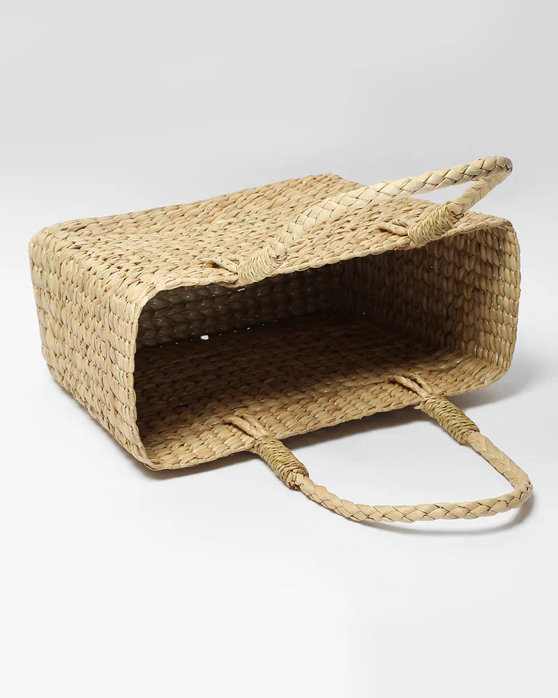 Handwoven Seagrass Shopping Basket & Tote Bag