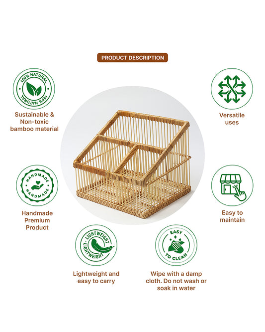 Wardrobe Organizer For Storage | File Storage Organizer | Wicker Bathroom Organiser