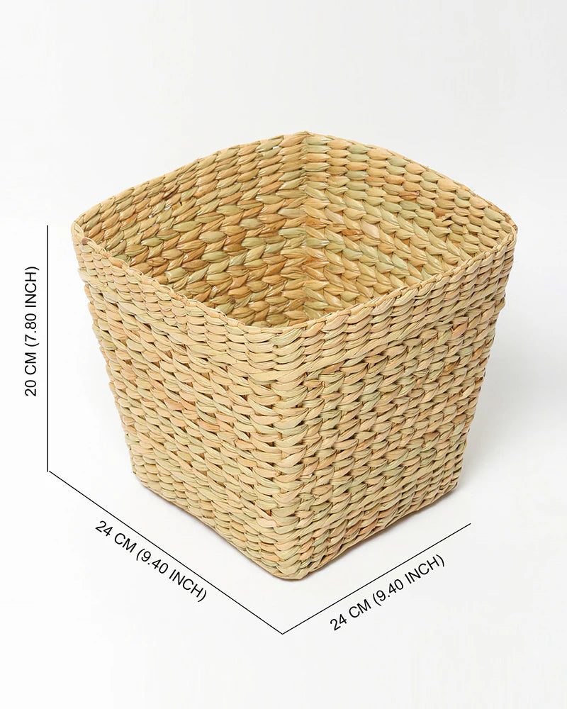 Eco-Friendly Seagrass Dustbin for Minimalist and Modern Home Decor