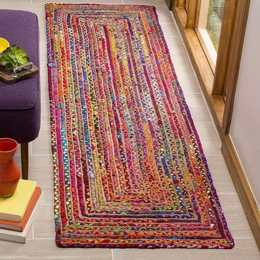 Durable Multicolor Rectangular Jute Carpet For Living Space