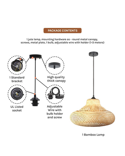 Artistic Bamboo Hanging Light for Home and Balcony