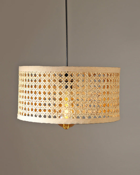 Rustic Rattan Pendant Light for Balcony and Hall