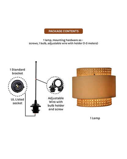 Stylish Rattan Wall Lamp for Balcony and Hall